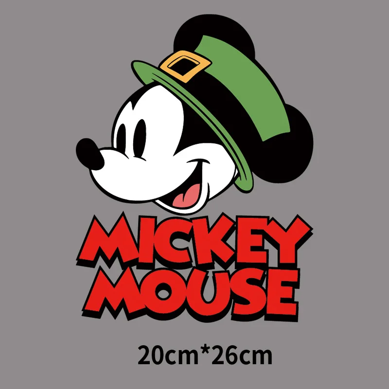 Disney Mickey Minnie Mouse Goofy Patches Clothing Heat Transfer Stickers Iron on T-Shirt Patches for Clothes Kids Kawaii Custom