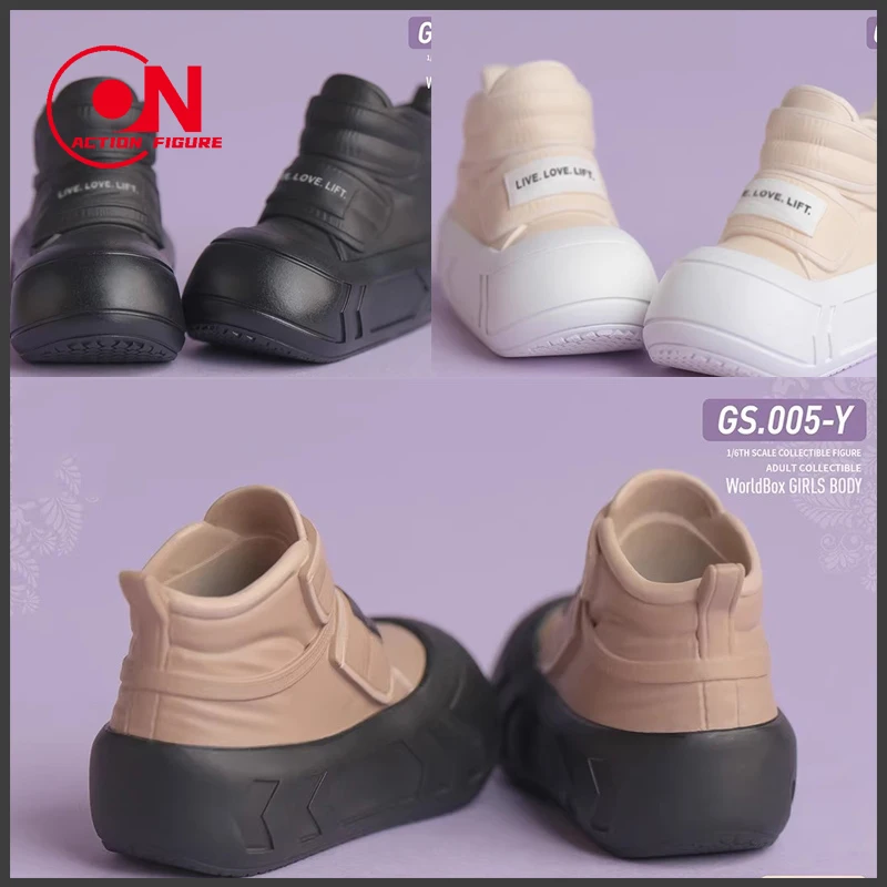 Worldbox Scala 1/6 GS005 Stivali solidi spessi Stivali da soldato femminile Scarpe modello adatte per bambola corpo action figure da 12 "