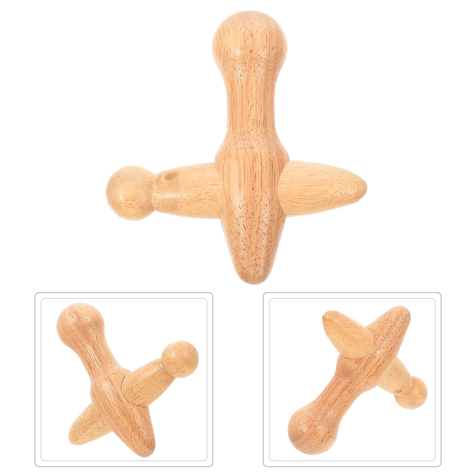 

Деревянный массажер для акупунктурных точек, инструмент для облегчения шеи, плеч, ног, портативный профессиональный бытовой массажер