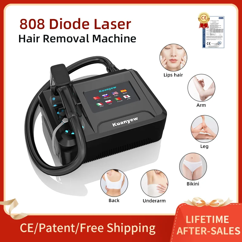 

High quality 808NM laser Diode Hair Remover 2000W Permanent Ice Painless Skin Rejuvenation Device Salon Or Home Use Remover