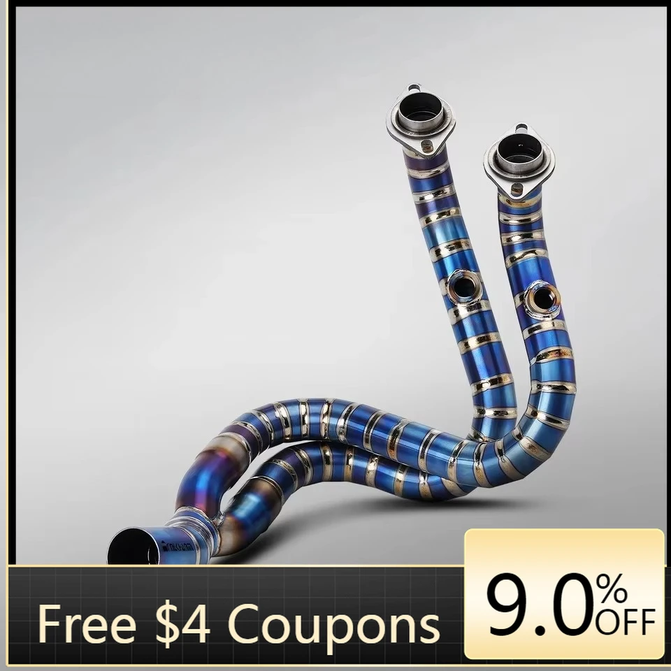 

STLF For CFMOTO 400/650NK Titanium Alloy Exhaust System New Condition Motorcycle Muffler Front Section Steel for CFMOTO 400NK 6