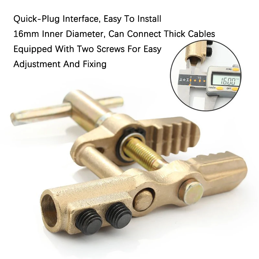 

800A Pure Copper Ground Clamp High Conductivity Alligator Clip Heavy Duty Welding Grounding Tool