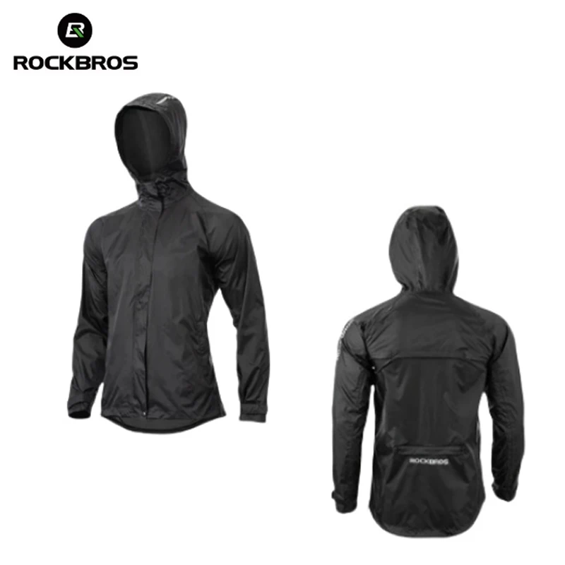 ROCKBROS Bicycle Raincoat Jacket Men Hooded Design Sun Peotection Brearhable Mesh European Size