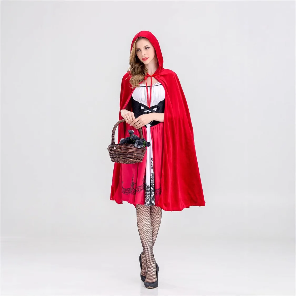 2025년 신상 루이엔 성인용 빨간모자 코스프레 의상 빨간 망토 중국 제작 봄 시즌 무대 의상