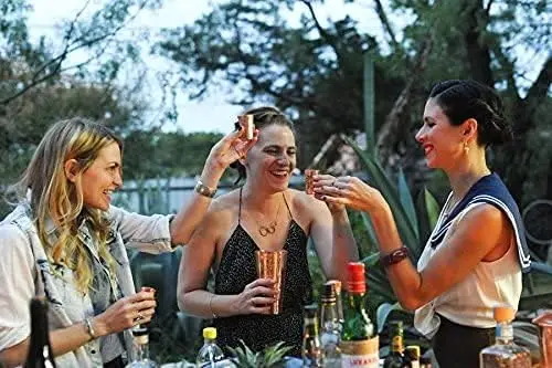 كأس تيكيليرو شوت | فردي، 2 أونصة | 100% نحاس نقي، مطروق يدوي، مقياس ثقيل | تصميم مطلق النار الطويل | الراقية طلقة الزجاج ل #3