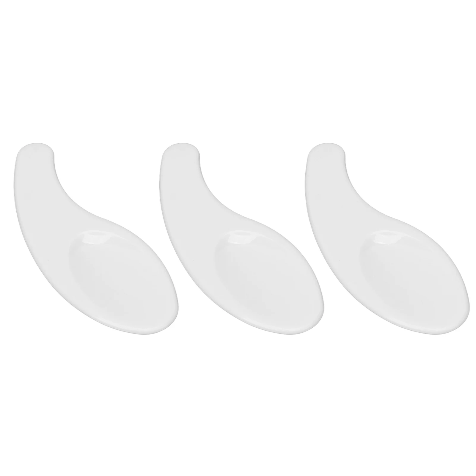 ZK40 50pcs Facial Cream Spatula Curved Shaped Washable Reusable Cosmetic Spoon for Nail Glue