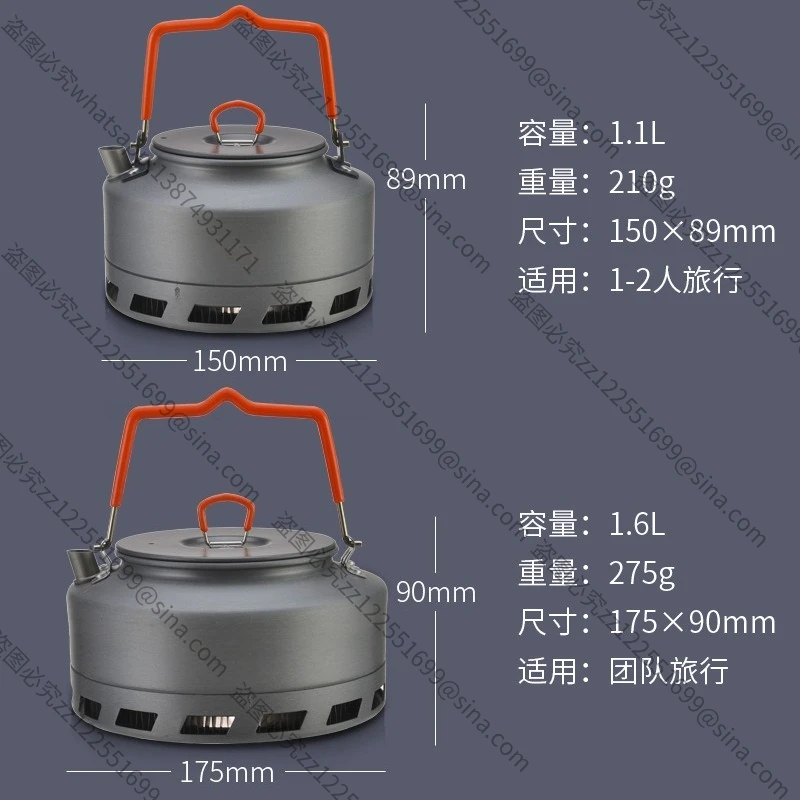 Suitable for Outdoor Portable Camping Supplies, Field Camping Energy-gathering Ring Teapot