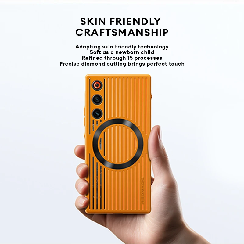 حافظة هاتف تبريد من السيليكون لهاتف Redmagic 10 حافظة تبديد حرارة الهواء حامل مغناطيسي غطاء مقاوم للصدمات