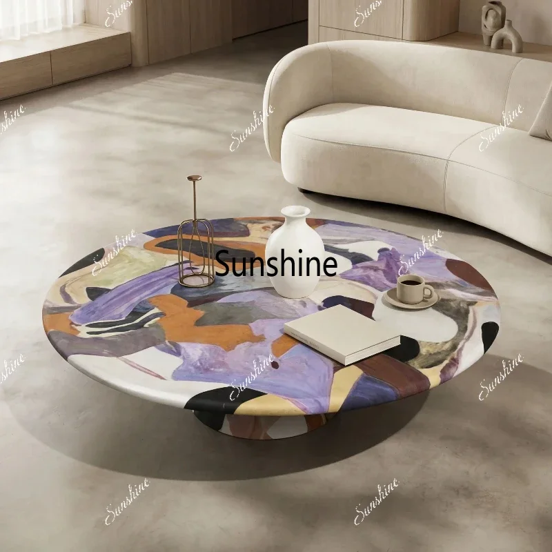 Living room villa high-end round coffee table home modern creative coffee tableTJ