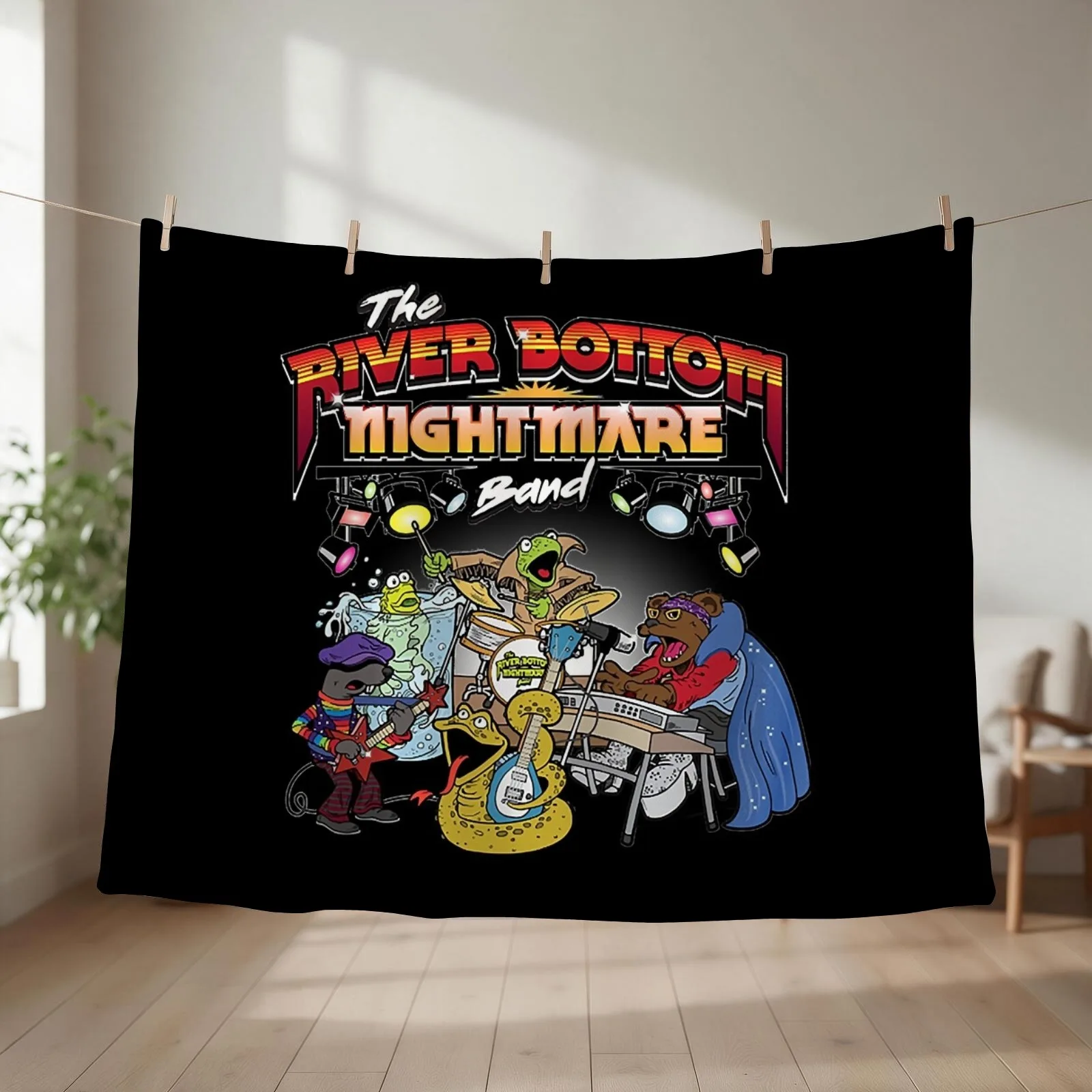 River Bottom Nightmare Band 5 Throw Blanket couch cozy soft plush fuzzy picnic outdoor blanket