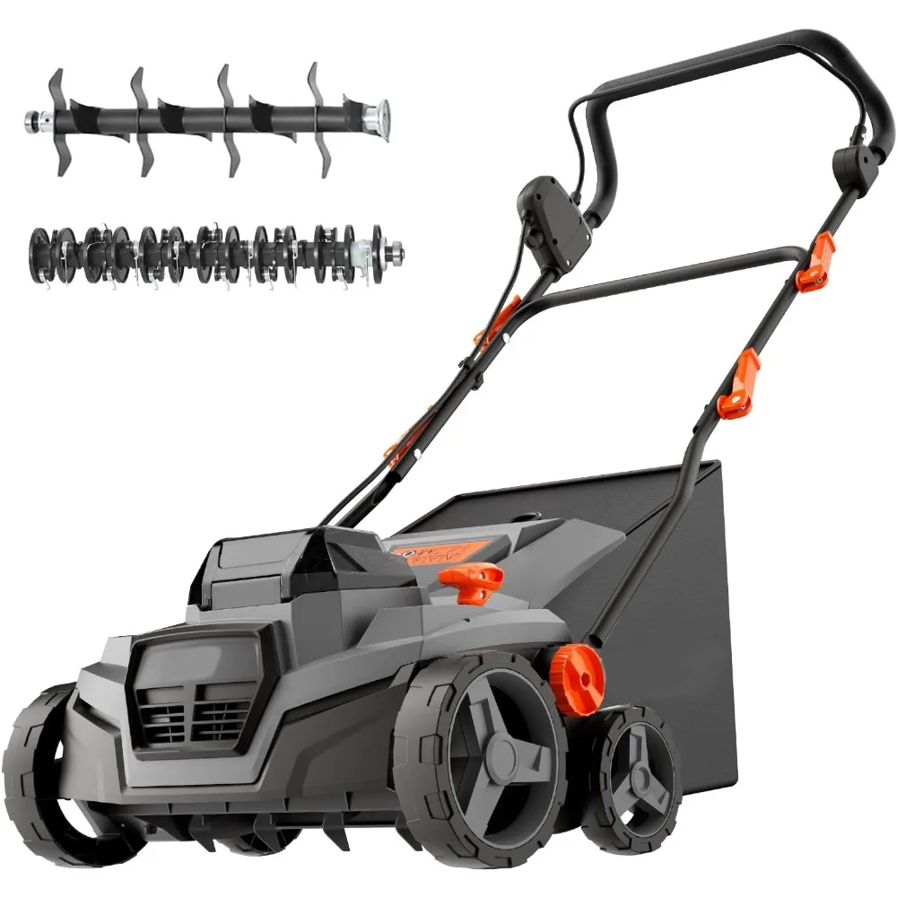

40V 15" 2-in-1 Cordless Electric Dethatcher & Scarifier Compatible with Dewalt 20V MAX Battery(Tool Only)
