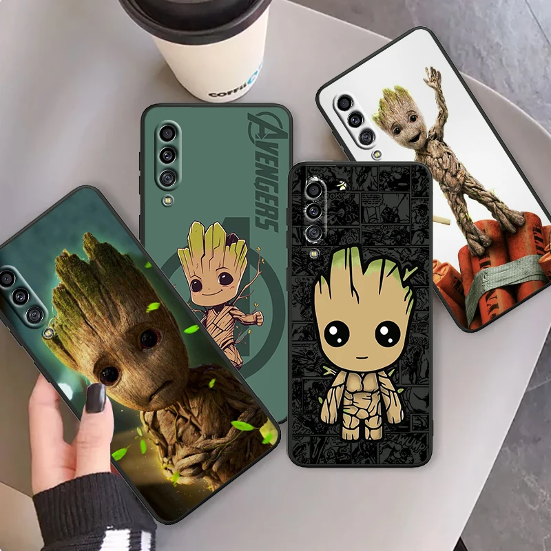 Marvel Groot Fashion Luxury For Samsung A53 A52 A33 A32 A51 A71 A21S A13 A73 A50 A22 A23 A03 A72 A54 A12 5G Black Soft