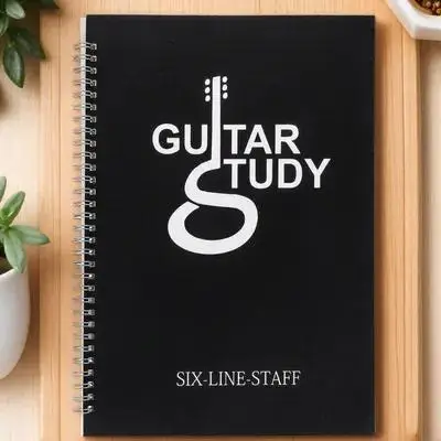 مقاوم للماء ورقة الغيتار الموسيقى دفتر ستة خط وتر كتاب حجم المحمولة للممارسة في الهواء الطلق مثالية لتذكى النقاط #6