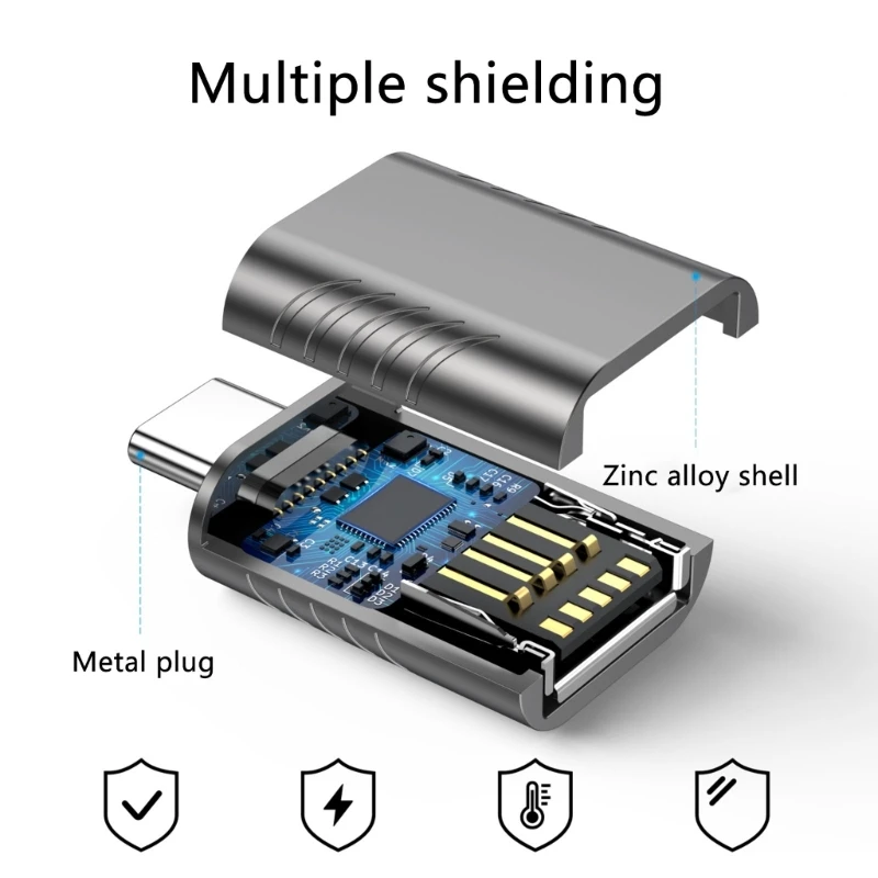 1Pair USB C To USB Adapter USB3.2 Female to Type C Male Adapter Support Up To 10Gbps Speed Charging For Various Devices K1KF