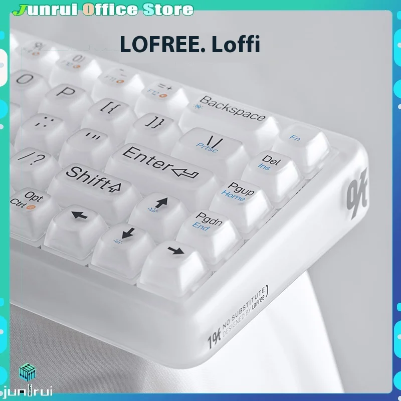 Lofree 1% Transparent Wireless Bluetooth Mechanical Keyboard High Value Office Game Keyboard Computer Laptop Ipad Universal