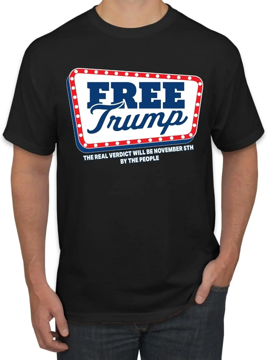 

Free Trump Billboard The Real Verdict Political Men's T-Shirt