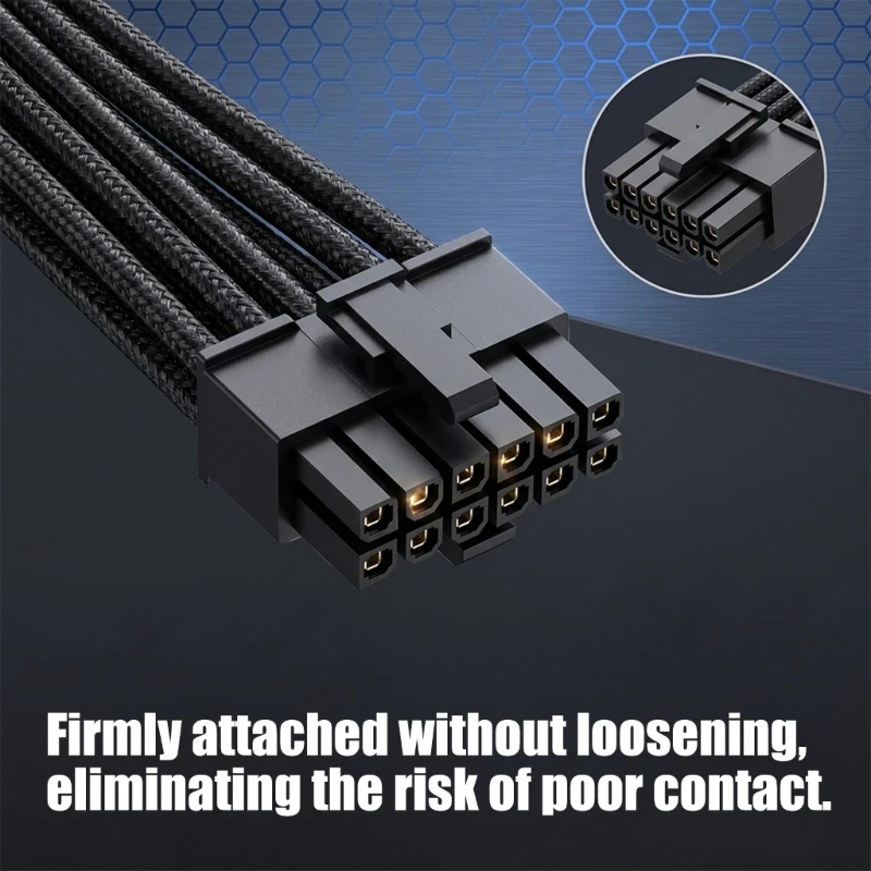 Professional Double 8Pin to 16Pin PCIe Power Module Cable 16AWG for Optimal GPU Performances 896C