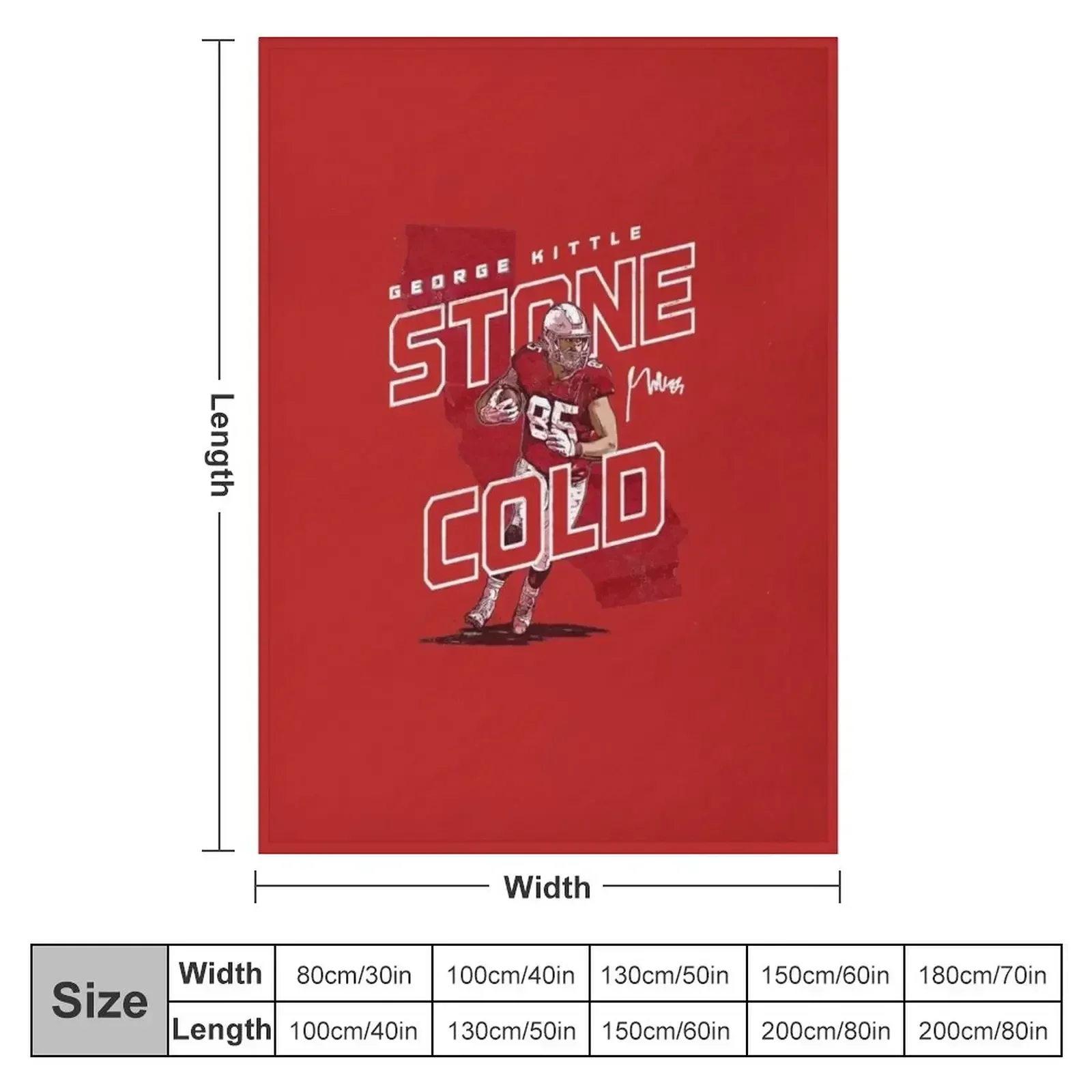 New George Kittle stone cold Throw Blanket Soft Beds Beach Designers Luxury Thicken Blankets