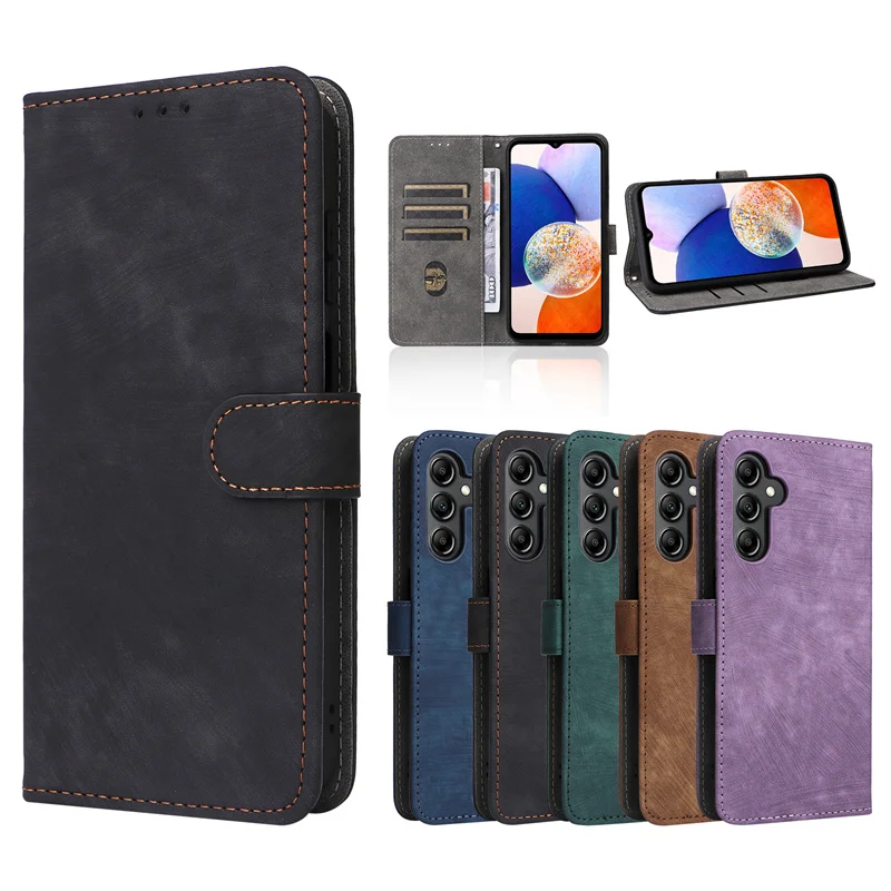 For Samsung Galaxy A15 5G Case Wallet Anti-theft Brush Magnetic Flip Leather Case For Samsung A15 GalaxyA15 A 15 4G Phone Case