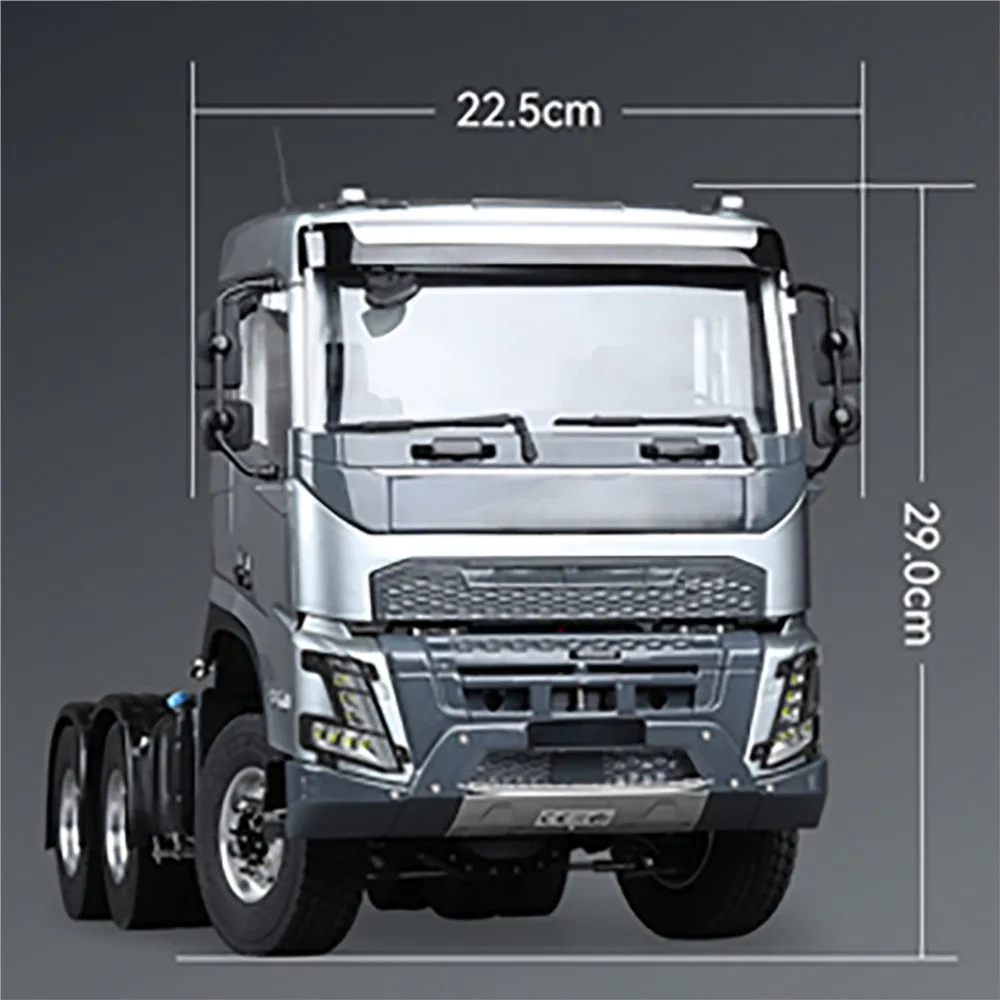 هدية مزدوجة E 1/14 6*6 RC شاحنة جرار FMX 2Speed هيكل معدني السكك الحديدية المحور أقفال نظام الصوت التحكم عن بعد محاكاة السيارة