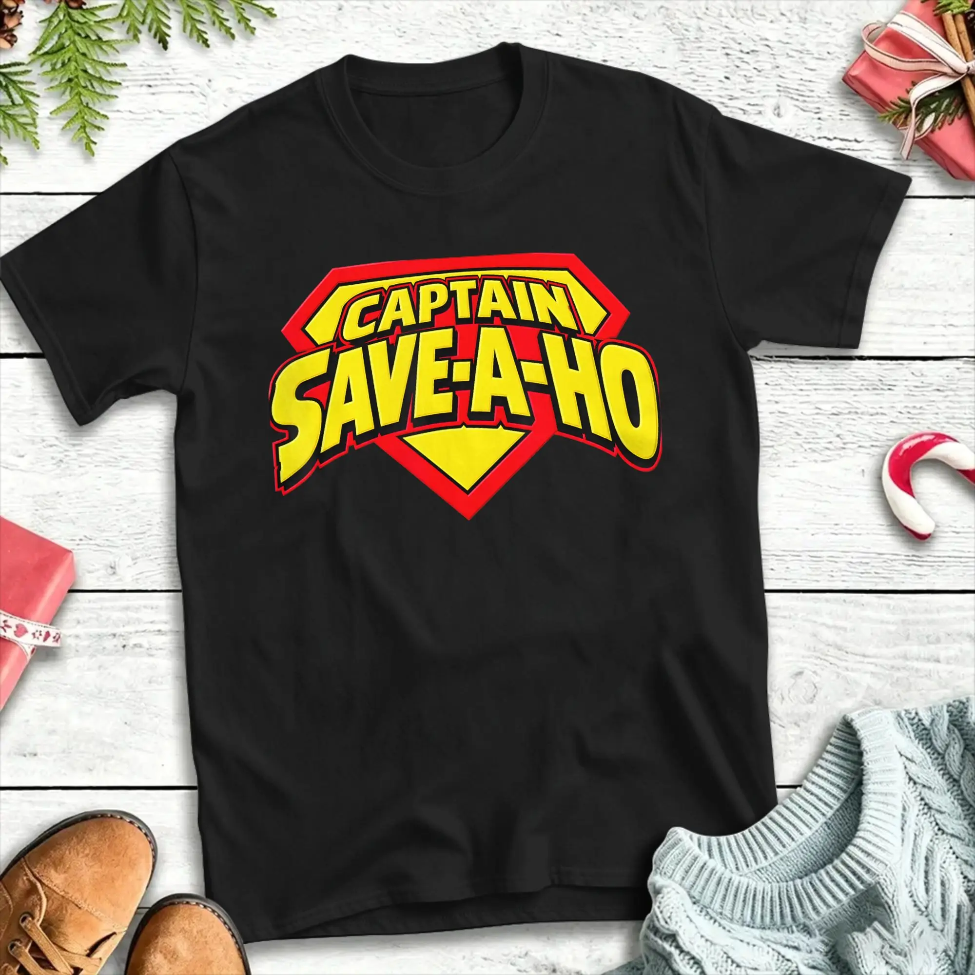 Captain Save a Hoe T Shirt  Fashion T-Shirts Short Sleeves Awesome Tops Beach Cotton Plus Size Top Tees