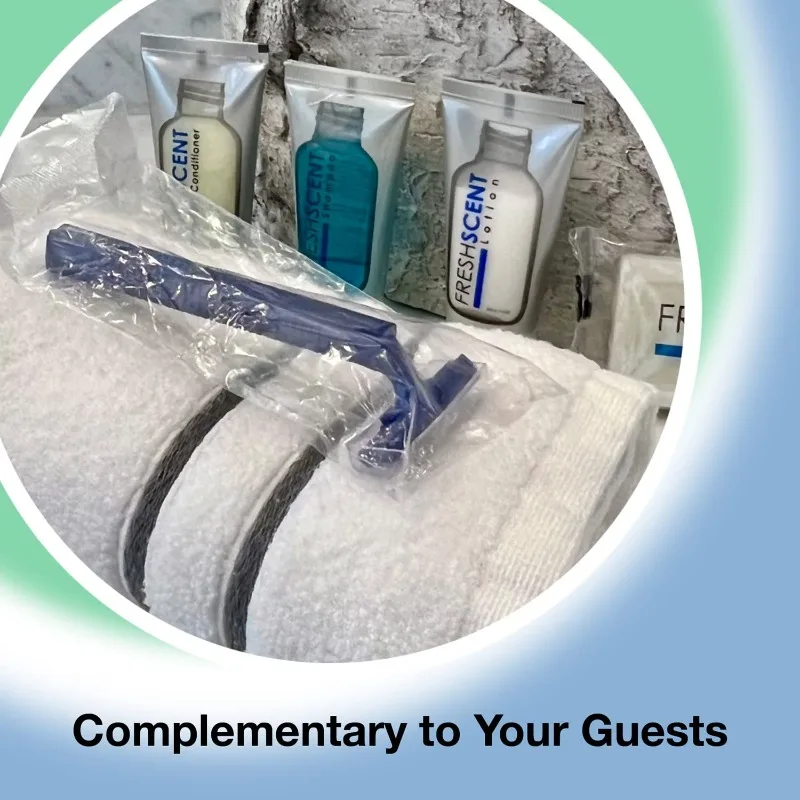 Freshscent (144 Pack) Twin Blade Razors with Clear Safety Cap, Disposable, Bulk Packed, Sold by the Case, unisex