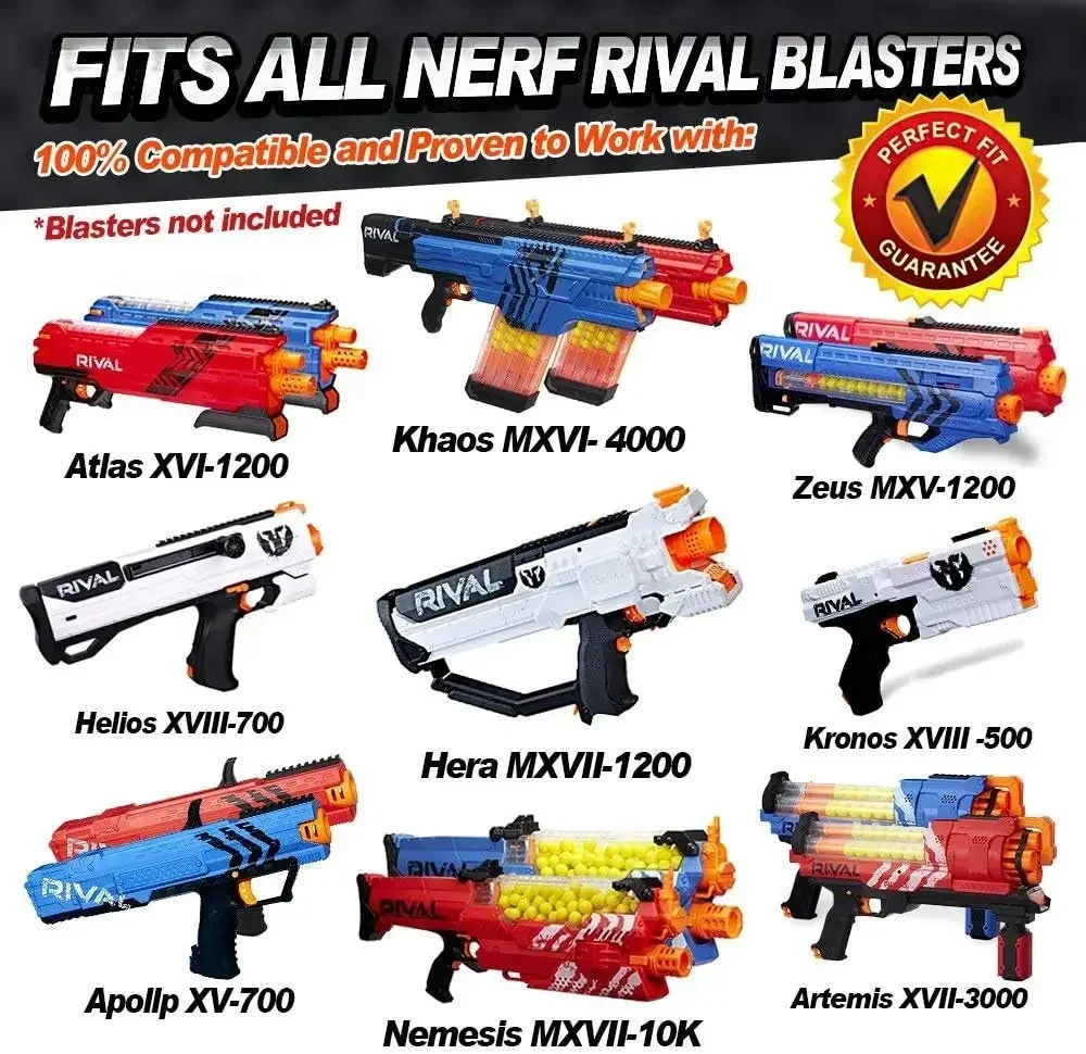 25/250 Rounds for Nerf Rival Refill Rival Darts Toy Gun Bullets for Rival Nerf Toy Gun Ball Dart for Nerf Rival Apollo Zeus Gun