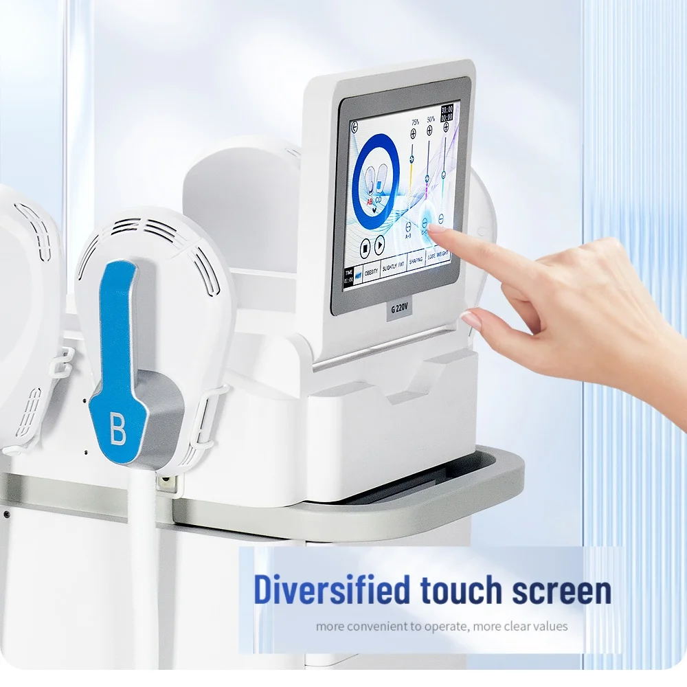 حار بيع CN ترقية جديدة تشكيل الجسم Myoslim العضلات بناء فقدان الوزن إزالة الدهون الكهرومغناطيسية آلة عمودية التجارية