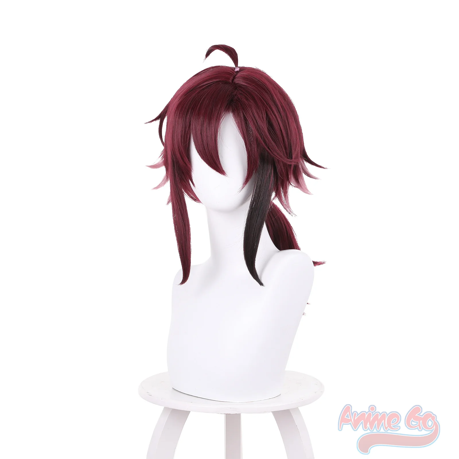 

Genshin Impact Inazuma City Shikanoin Heizou Burgundy Gradient Pink Little Ponytail Cosplay Wig C07015