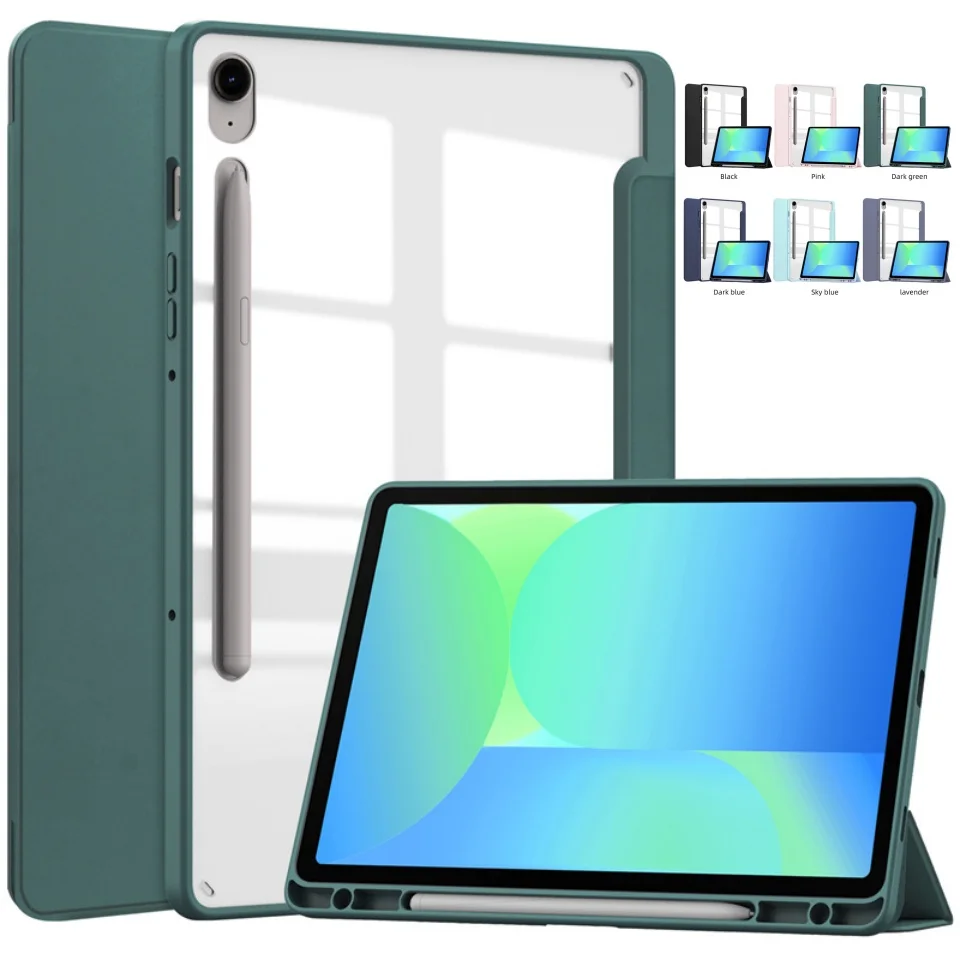 

Чехол для Samsung Tab S10 FE 10,9 дюймов SM-X520 SM-X526B Магнитный смарт-чехол для Galaxy Tab S10FE S9 FE 10,9 Держатель для карандашей Funda