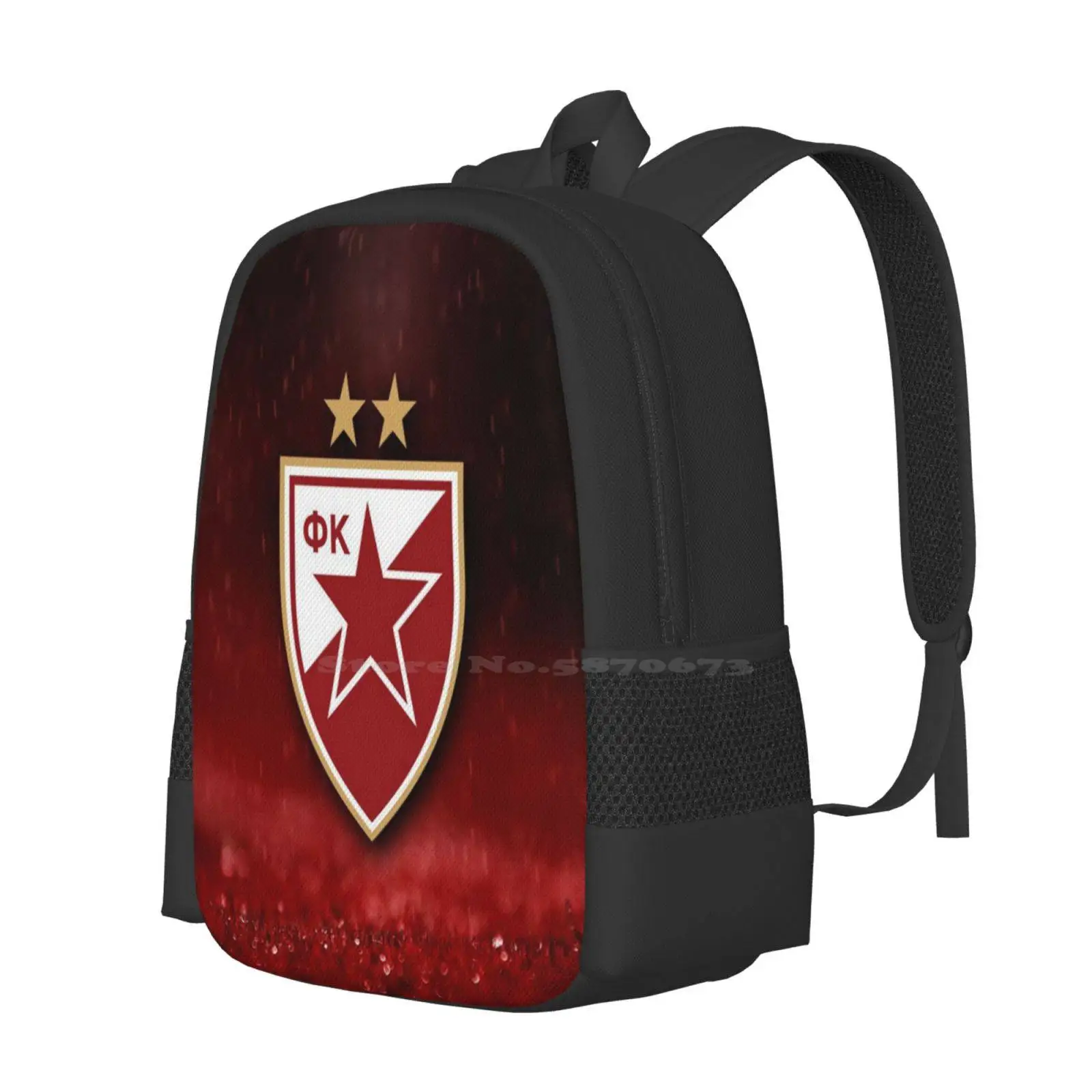 Crvena Zvezda Beograd Backpack For Student School Laptop Travel Bag Crvena Zvezda Beograd Srbija Delije Sever Cz Beograd Red