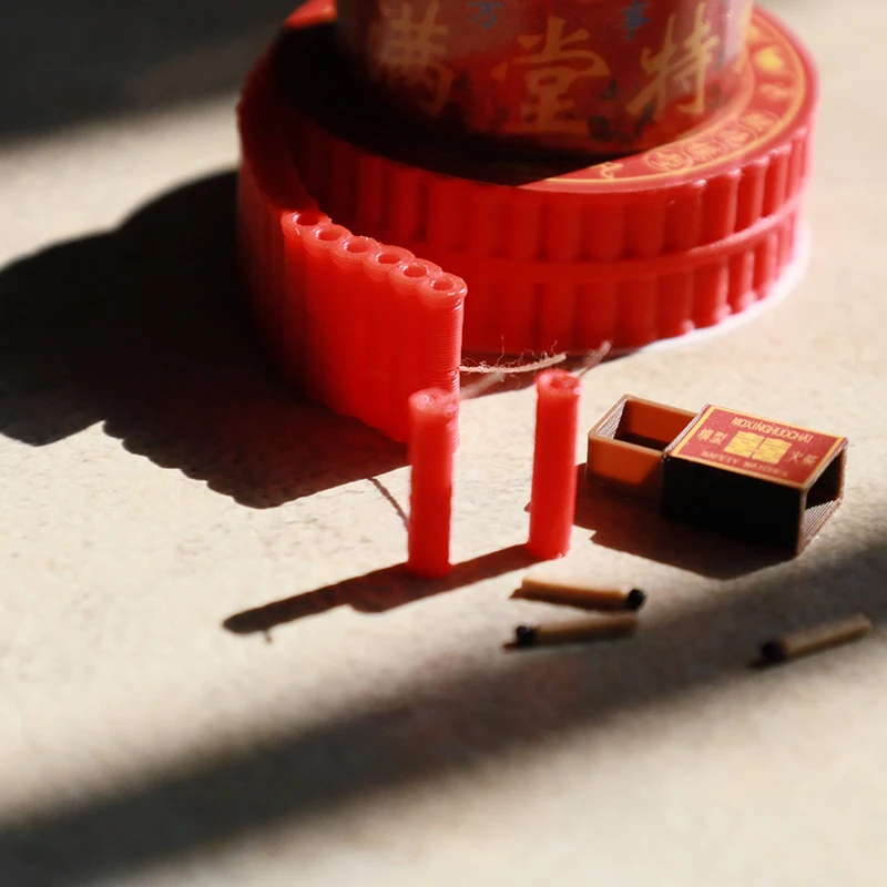 บ้านตุ๊กตาจิ๋ว ของเล่นประทัดปีใหม่ ของตกแต่งบ้าน ของเล่นเสริมสร้างจินตนาการ