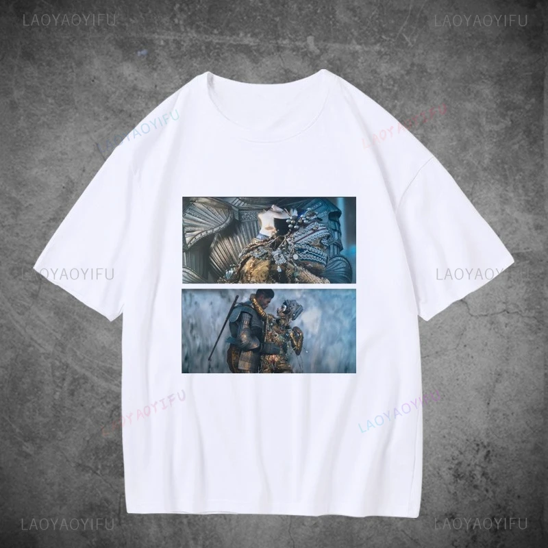 الحب الموت روبوت تي شيرت الرجال Crewneck البوليستر رخيصة المحملة الرسوم المتحركة الإرهاب JIBARO الساحرة خمر موضة الساخن فيلم تيشيرت مطبوع