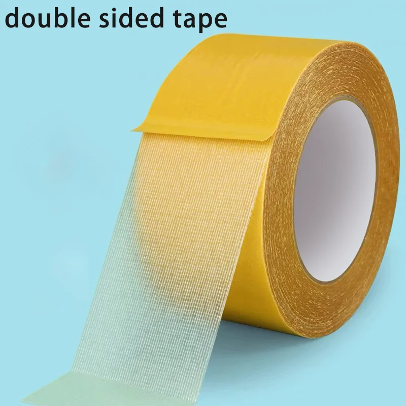 10M Double Sided Tape High Viscosity Grid Fiber Transparent Double Sided Tape Sticky Waterproof Adhesive Fiber Mesh Tapes