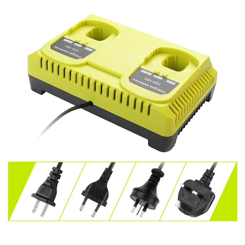 P117 6A Dual Charger for Ryobi 12V-18V Li-ion NI-CD NI-HM Battery P107 P108 P118 Lithium ONE+ Serise Electric Power Tool Parts