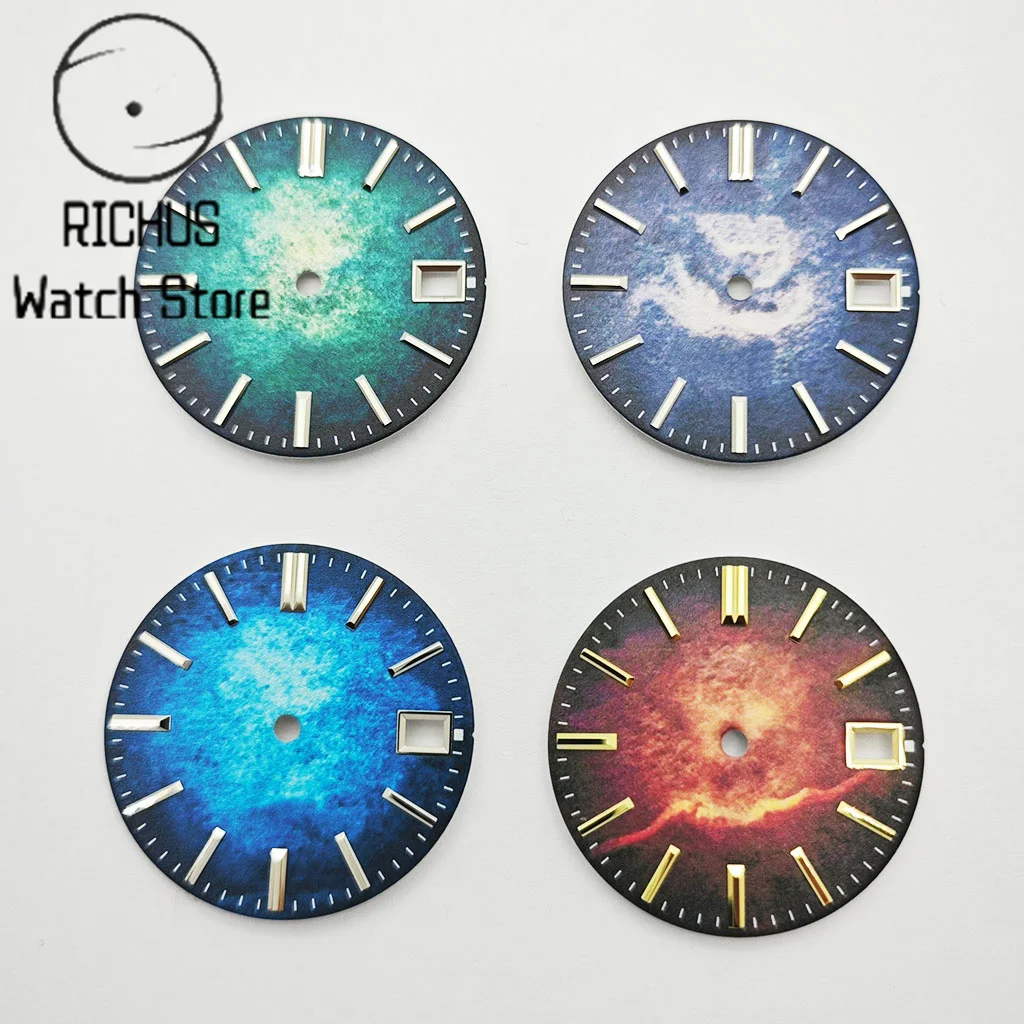 

Циферблат для часов RICHUS 28,5 мм NH35, стерильный, с окошком для даты, подходит для механизмов NH35 с заводной головкой на 3/3,8 часа, аксессуары для часов