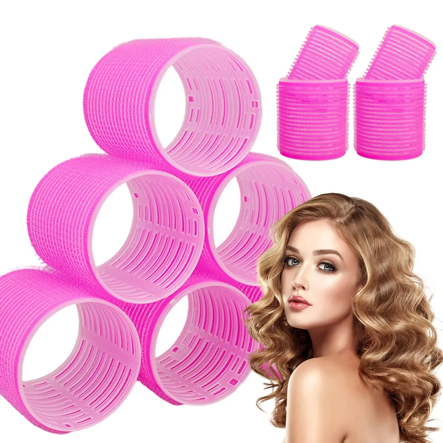 30-teiliges, hitzefreies Haar-Styling-Set, selbsthaltende Rollen, 18-teilige Lockenwickler und 12-teilige Clips, einfach zu verwendende Haarpflege-Schönheitswerkzeuge zum Selbermachen – Detail 2