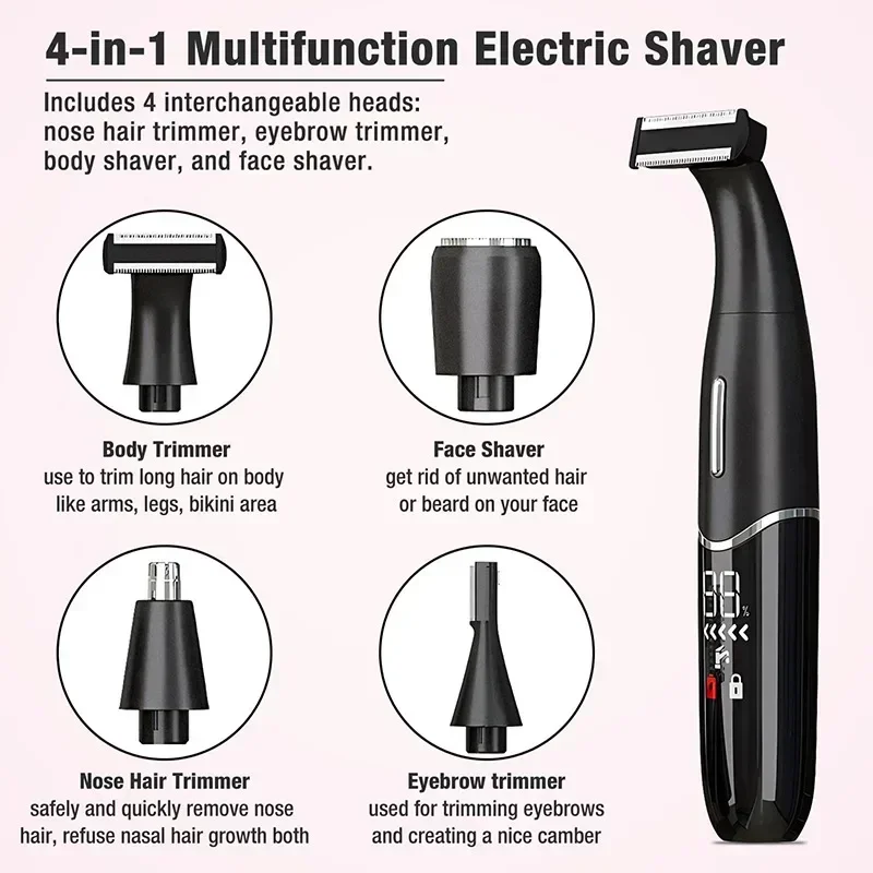 Professional Hair Clippers Precision Shavers Men's Bikini Line Sensitive Razor Balls Egg Shaver Face Trimmer Beard shears image 2