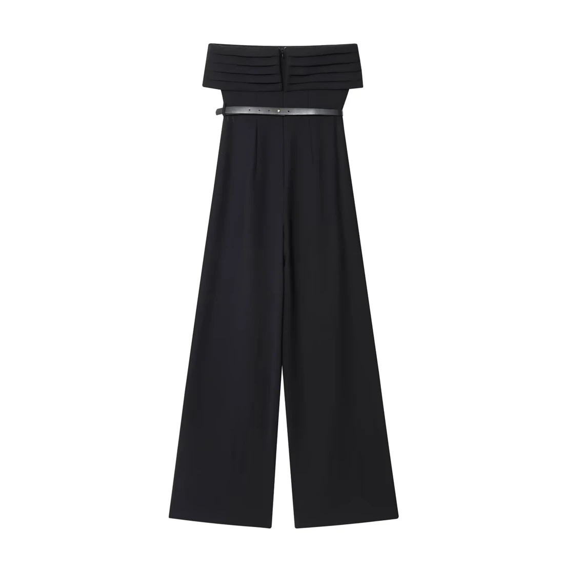 

Fashionable Women's Strapless Jumpsuit with Belted Crepe Top 2025 New Style Women's Jumpsuit