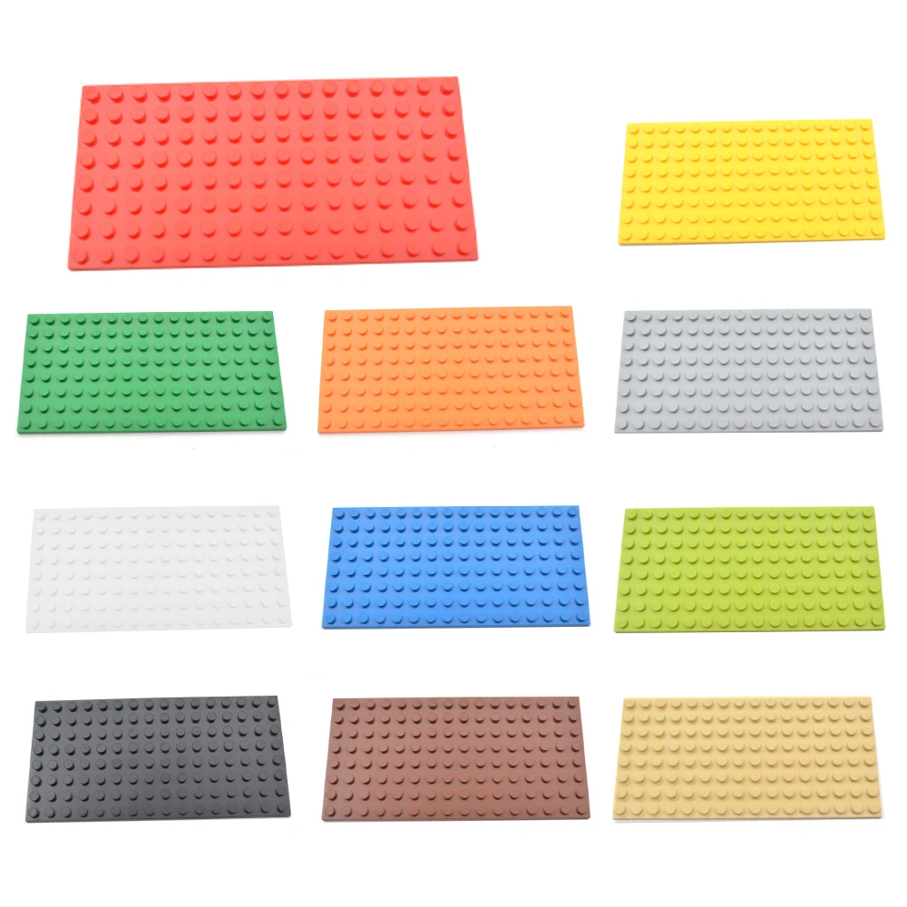 5pcs DIY Base Thin Plate 8x16 92438 Dots MOC Building Blocks Bricks Compatible Creative Enlighten Children Toys Christmas Gifts