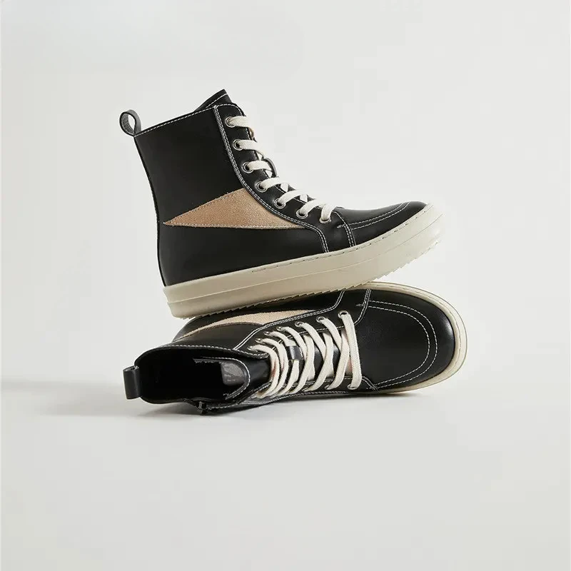 

Женские кроссовки на высокой платформе, винтажная новая женская спортивная обувь в стиле рок, повседневная модная кожаная обувь, вулканизированная обувь Feme