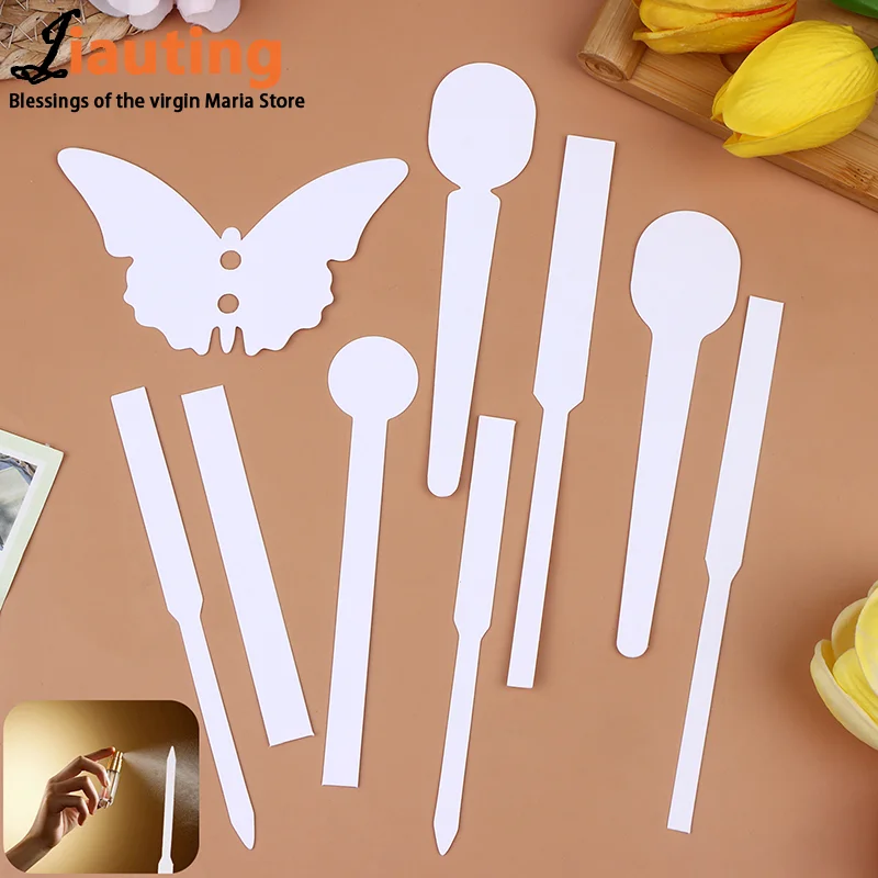 New 30/100Pcs Testing Aromatherapy Fragrance Perfume Essential Oils Test Tester Paper Strip Various Shape Cotton Absorbent Paper