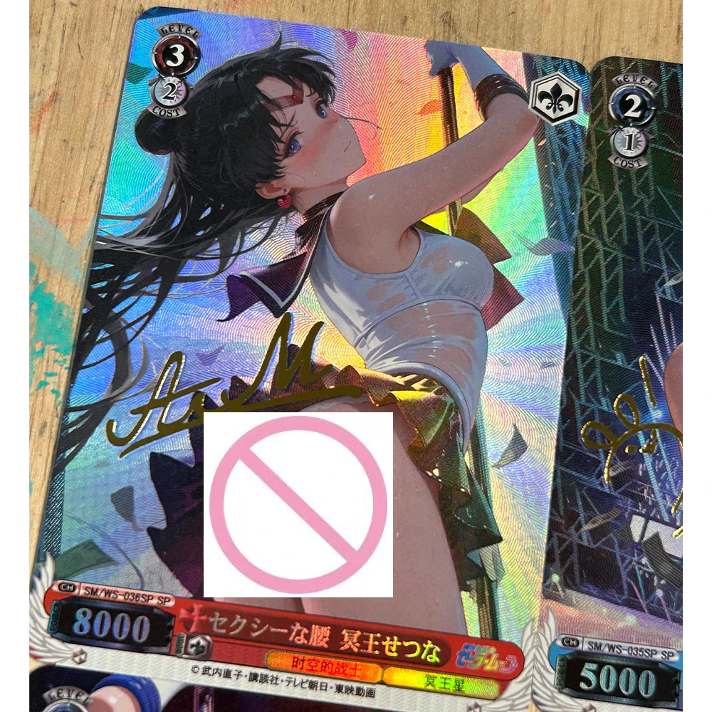 9 Pçs/set Weiss Schwarz Mizuno Ami Hino Rei Kino Makoto Anime Sexy Coleção Cartão Bonito Bunda Refração Cor Flash Cartões