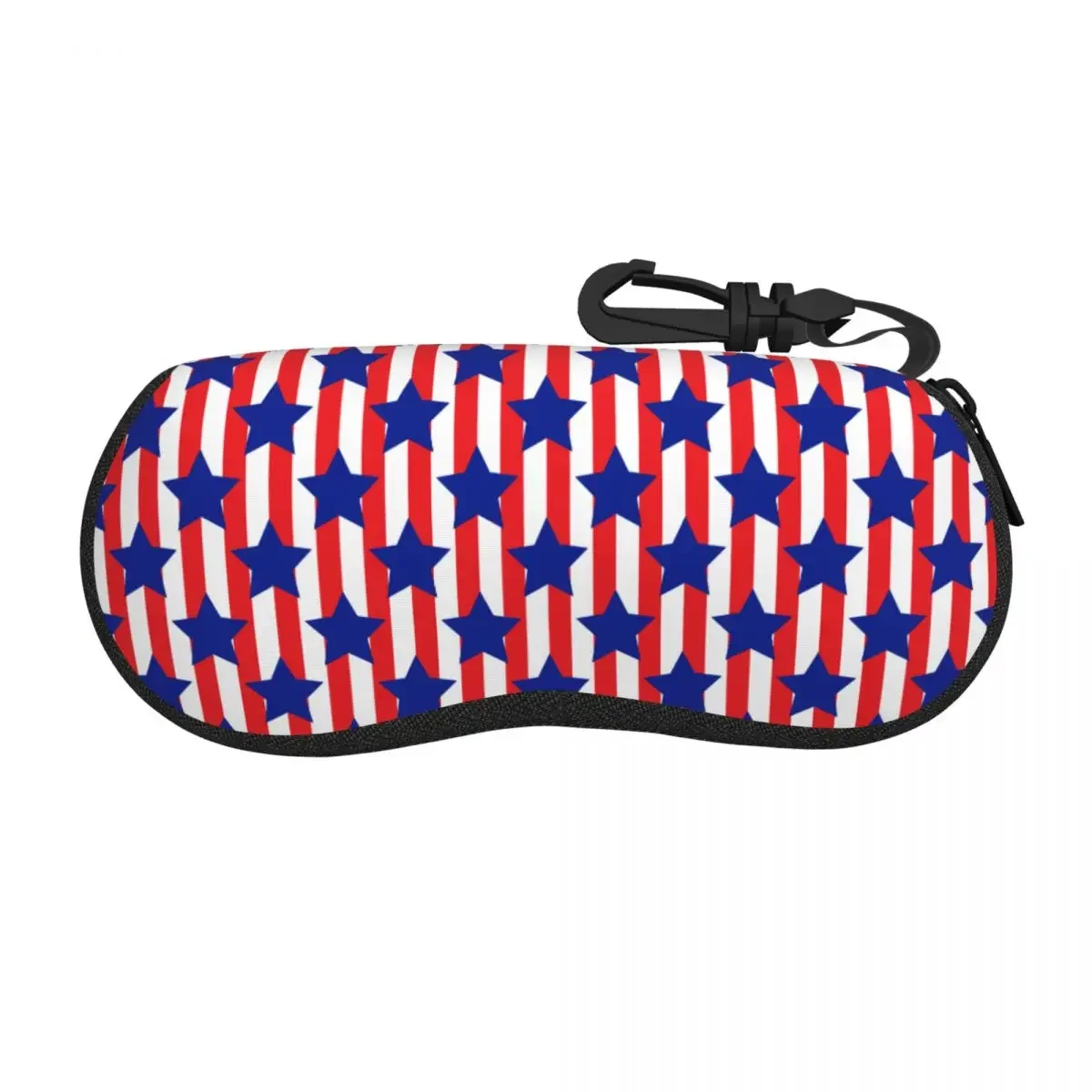 Custom American Flag Happy Fourth Of July USA Gifts Shell Glasses Case Unisex Travel Eyeglasses Case Sunglasses Protector Box