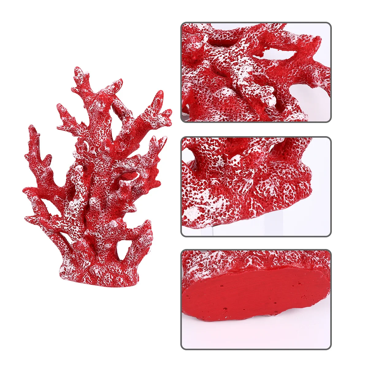 

Artificial Coral Resin Decor Mediterranean Style Ornament Desktop Decoration for Living Room Bedroom Office Resin Coral