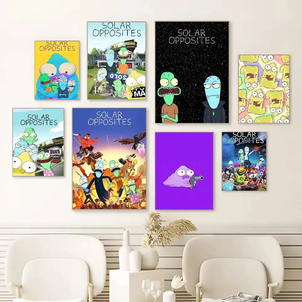 

S-Solar Opposites Poster Versatile HD Waterproof Wall Art Self-Adhesive Decor for Any Space Ideal Gift