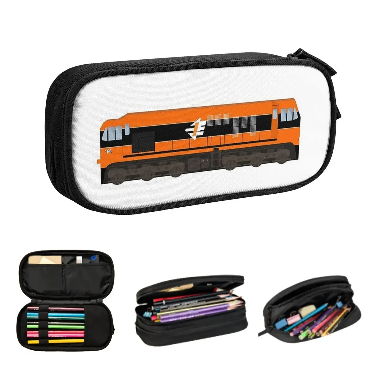 

Irish Rail Retro Train Pencil Cases Big Capacity Pen Bags Pen Box Pencil Pouch For Boys Girls Students Stationery School Office