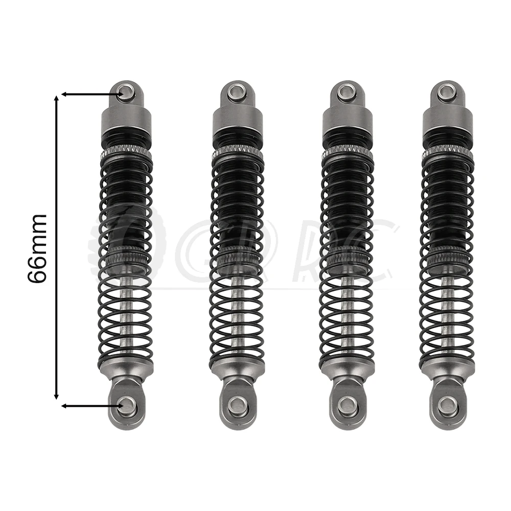 4pcs 53mm 59mm 66mm Aluminium Stoßdämpfer Dämpfer für 1/18 rc Crawler trx4m TRX-4M Bronco Defender Upgrade Teile – Detail 13