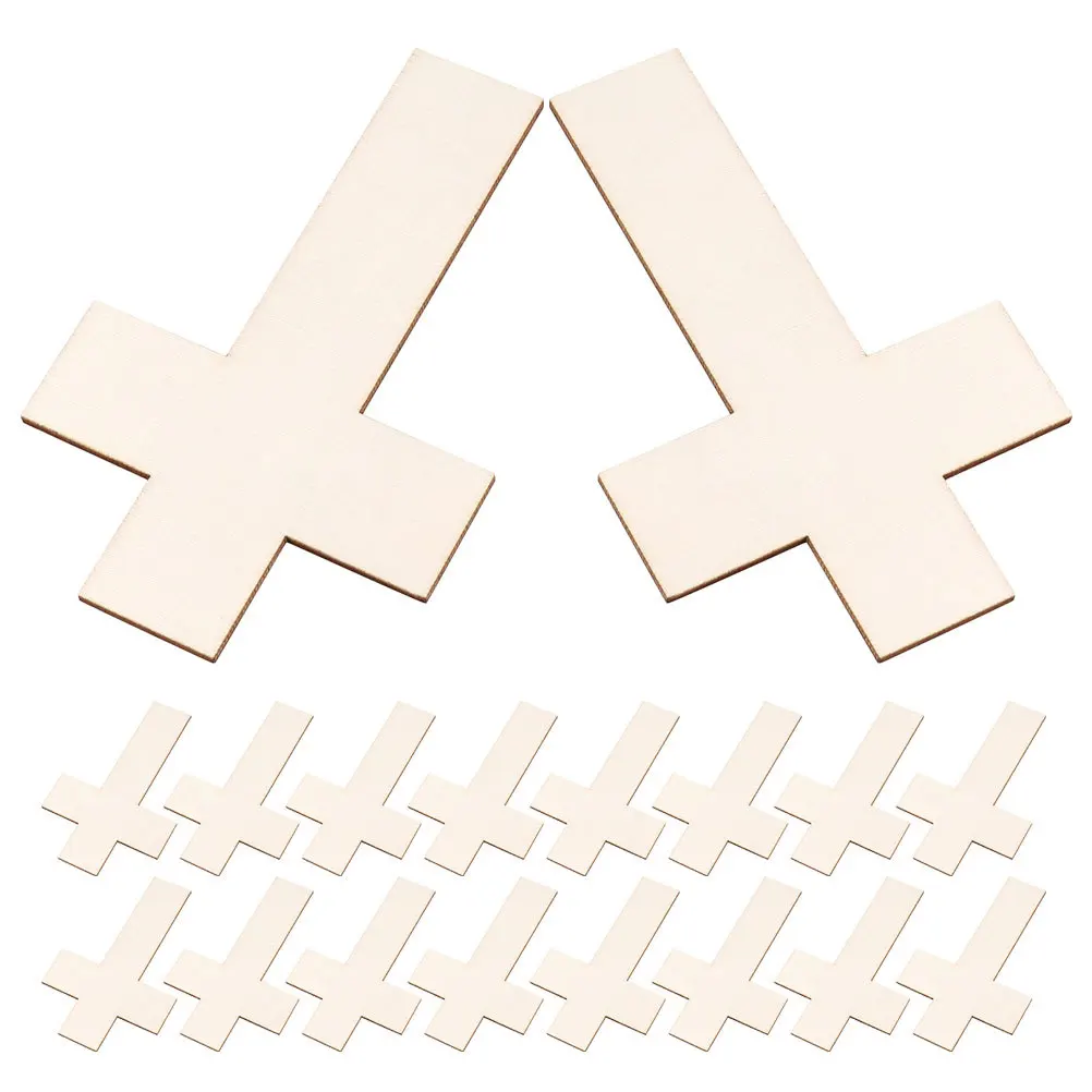 

18Pcs Wooden Cross Decorations Unfinished Craft Pieces for DIY Home Church Wedding Holiday Ornament Projects Decorative Wooden