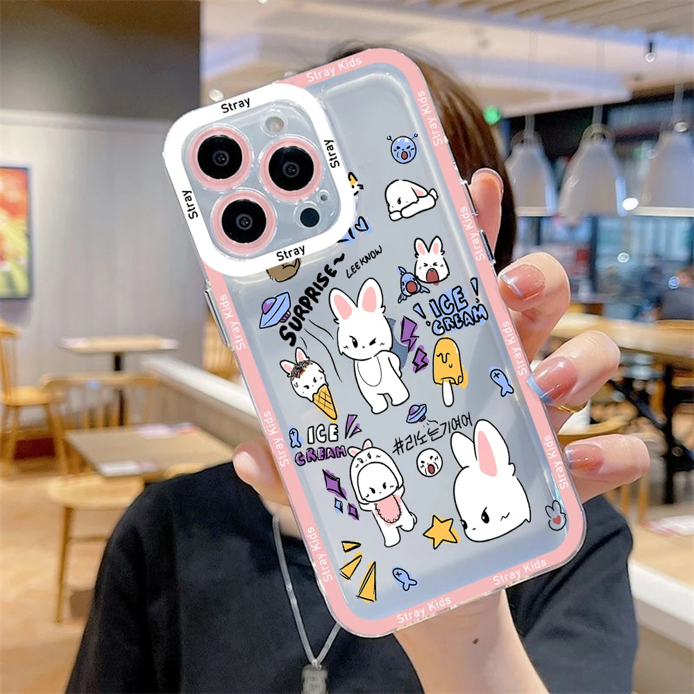 Coque de téléphone avec dessin animé pour enfants, coque transparente pour iPhone 15, 14, 13, 12, 11 Mini Pro Max, X, Poly, XS Max, 6S, 6, 7, 8